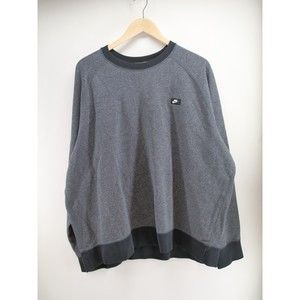 Nike ‎ Long Sleeve Crewneck Pullover Sweatshirt Sz 2XL Black Gray 823872